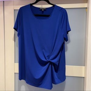 NWOT: INC Royal Blue Scoop Neck Shirt
